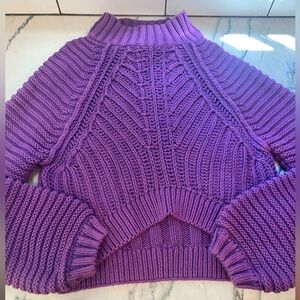 Purple Free People Sweater, size: xs